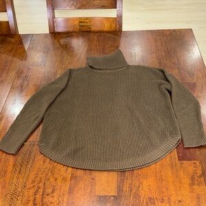 Michael Kors Women's Deep Olive Green Turtleneck Sweater